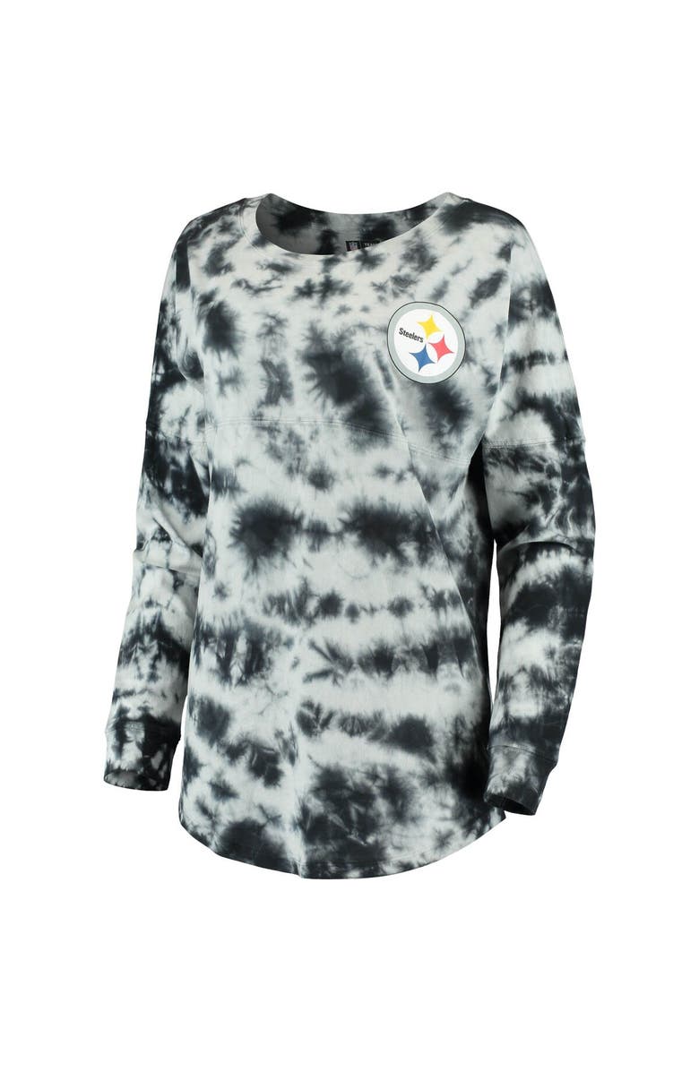 New Era Women's New Era Black Pittsburgh Steelers Tie-Dye Long Sleeve T-Shirt, Alternate, color, Black