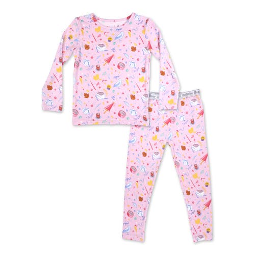Bellabu Bear Kids Unisex Kids' Happee Birthdae Harry Set Of 2 Piece Pajamas In Pink