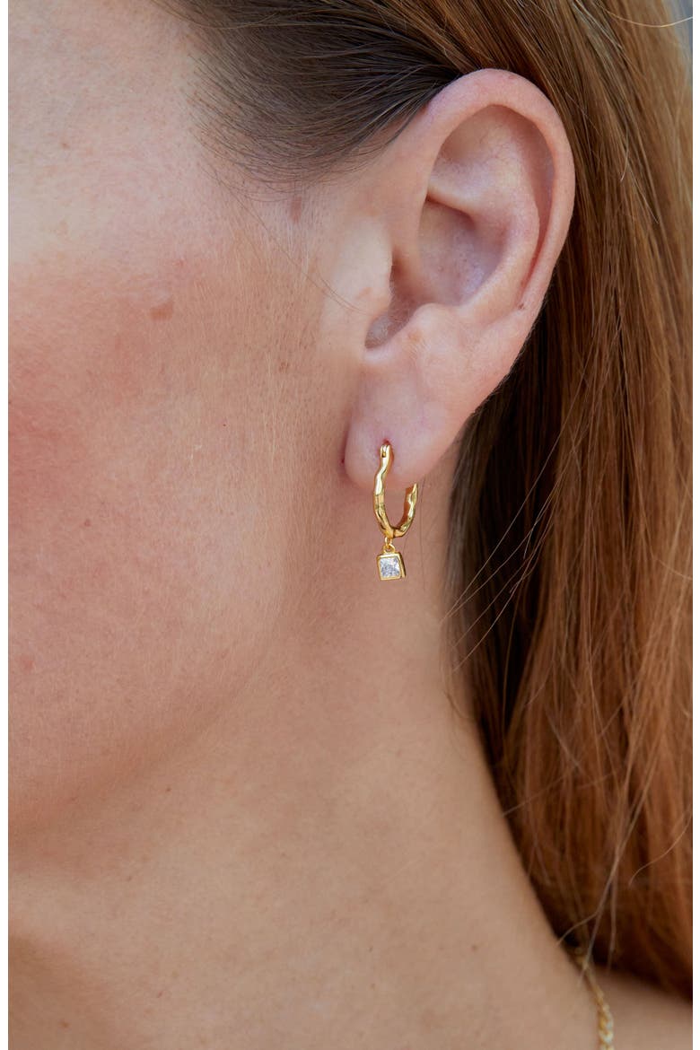 CZ Drop Earrings, Alternate, color, YELLOW