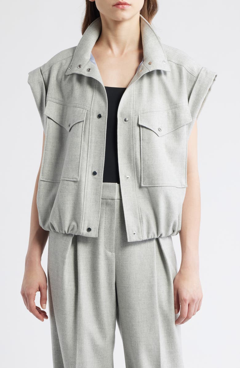 BOSS Orange Jaflesti Boxy Vest, Alternate, color, Light/ Pastel Grey