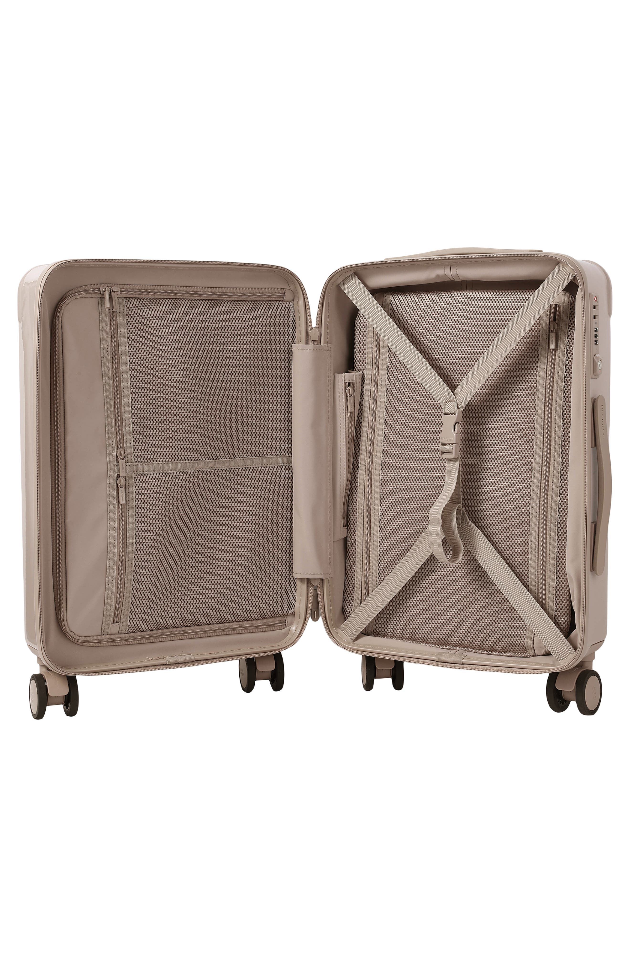Hedgren Nostos Glossy Spinner Carry-On, Alternate, color, Sahara