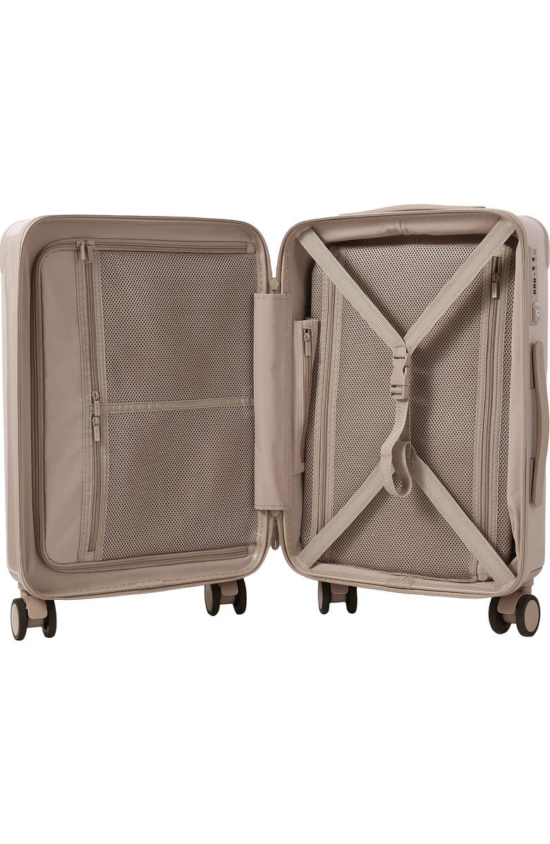 Hedgren Nostos Glossy Spinner Carry-On, Alternate, color, Sahara