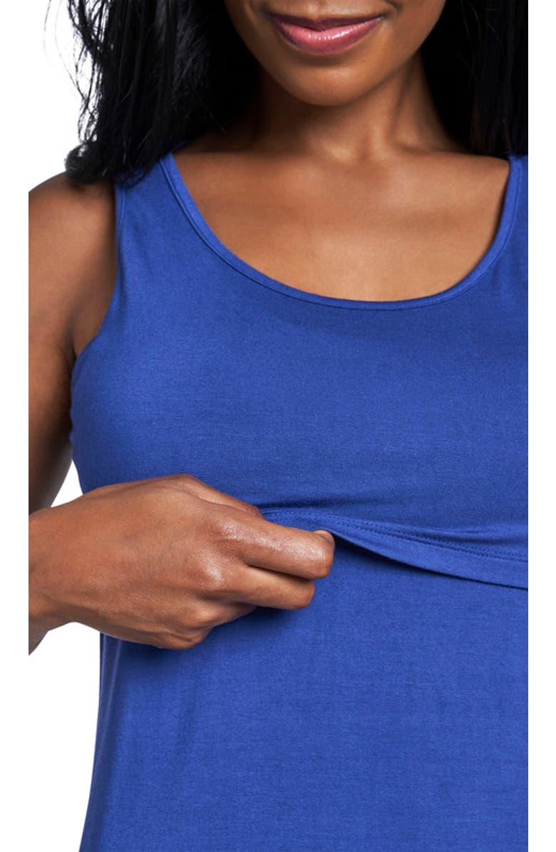 Everly Grey Kara During & After Maternity/Nursing Tank, Alternate, color, Denim Blue
