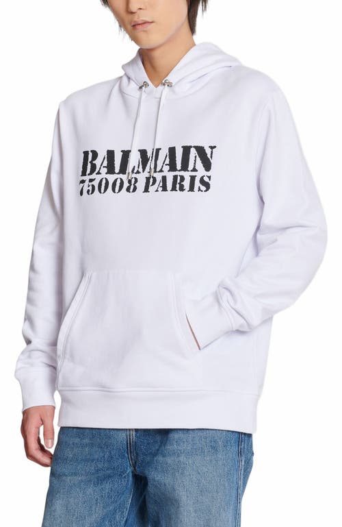Balmain Contrasting Logo Print Cotton Hoodie