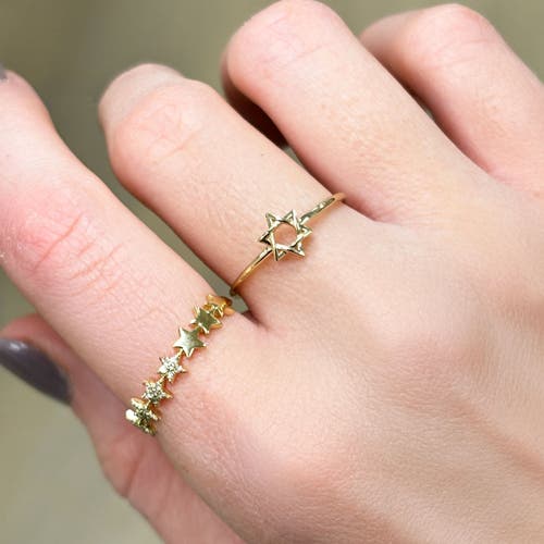 The Lovery Fine Jewelry Open Gold Star Of David Ring In Gold