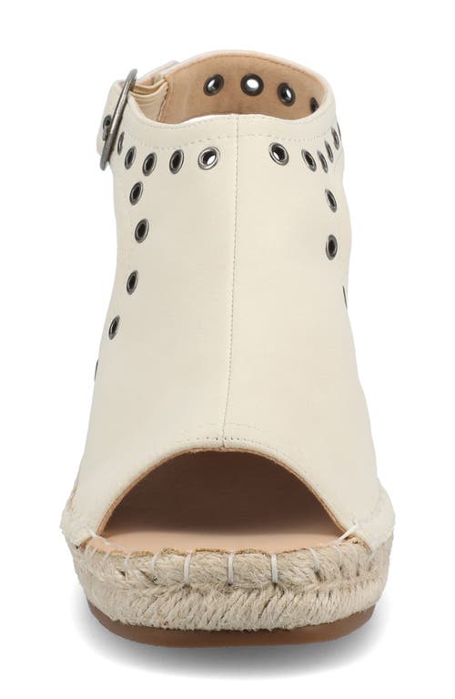 Shop Journee Collection Crisie Espadrille Wedge Sandal In White Crisie