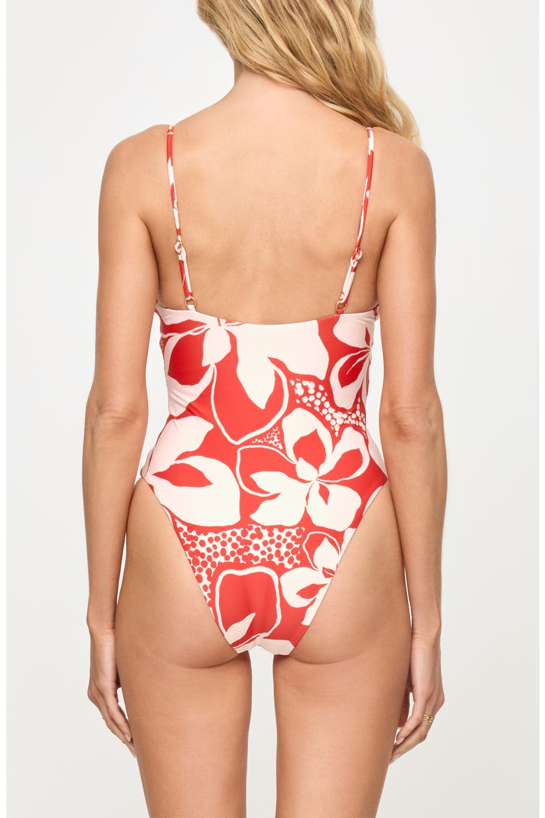 Piper Classic Keyhole One-Piece Swimsuit, Alternate, color, HIBISCUS BLOOM