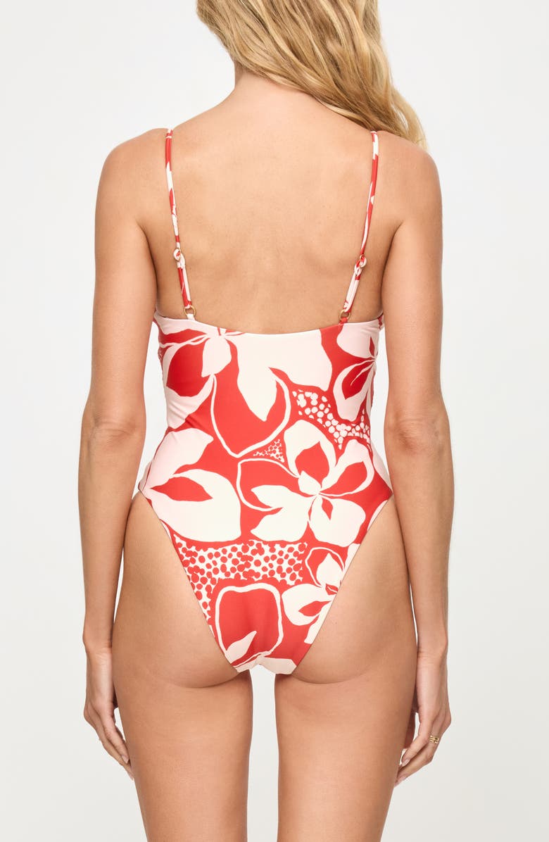 LSPACE Piper Classic Keyhole One-Piece Swimsuit, Alternate, color, Hibiscus Bloom