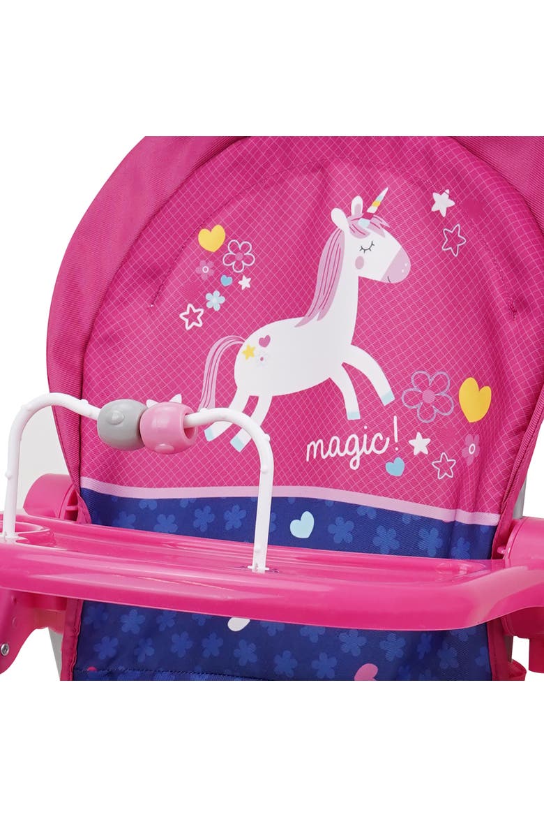 Unicorn Doll Highchair Kids, Fits Dolls 21", Alternate, color, Multicolored