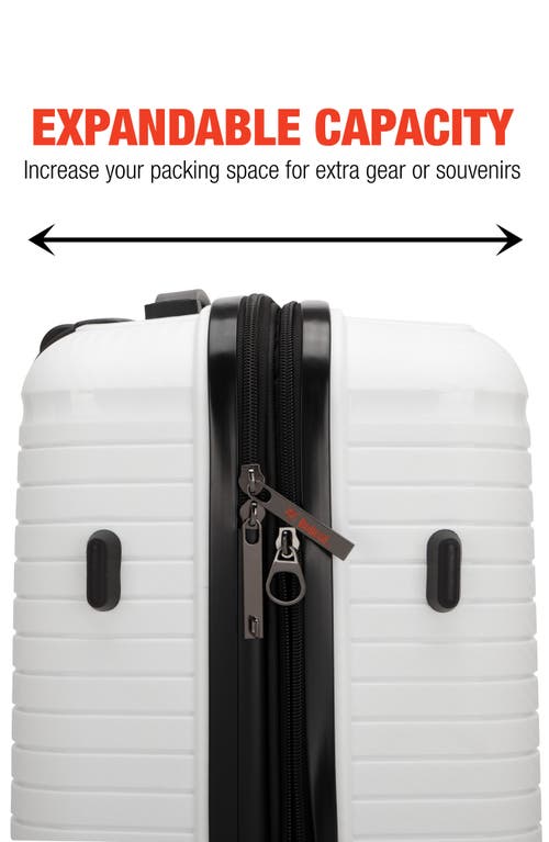 Bobcat Trencher 3 Piece Expandable Spinner Luggage Set With Tsa Lock In White