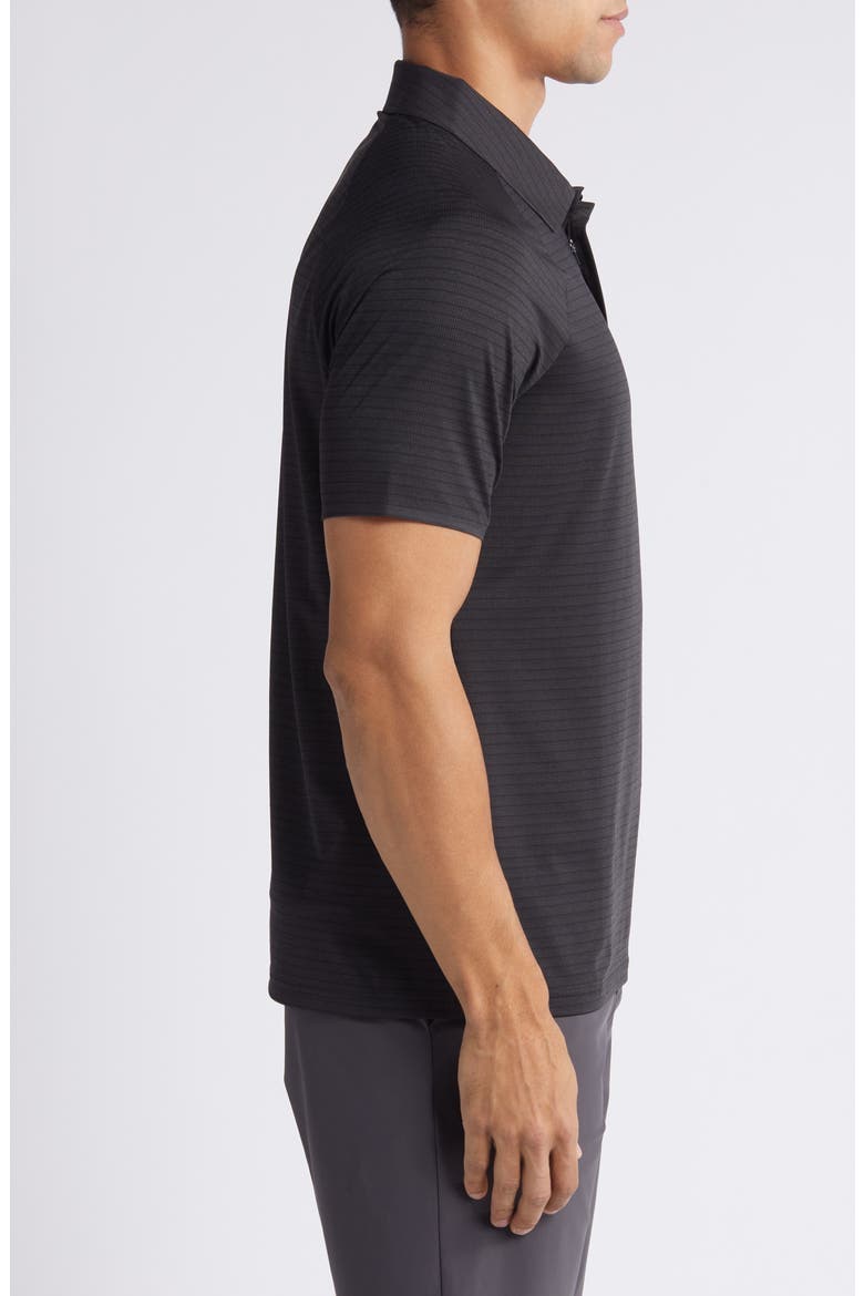Fadeout Stripe Performance Polo, Alternate, color, BLACK