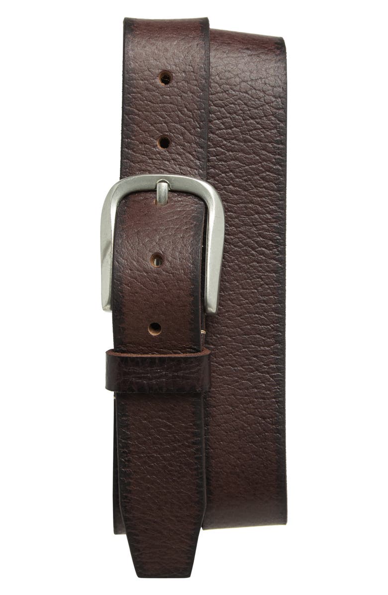 Joe's 38mm Leather Belt, Main, color, Brown