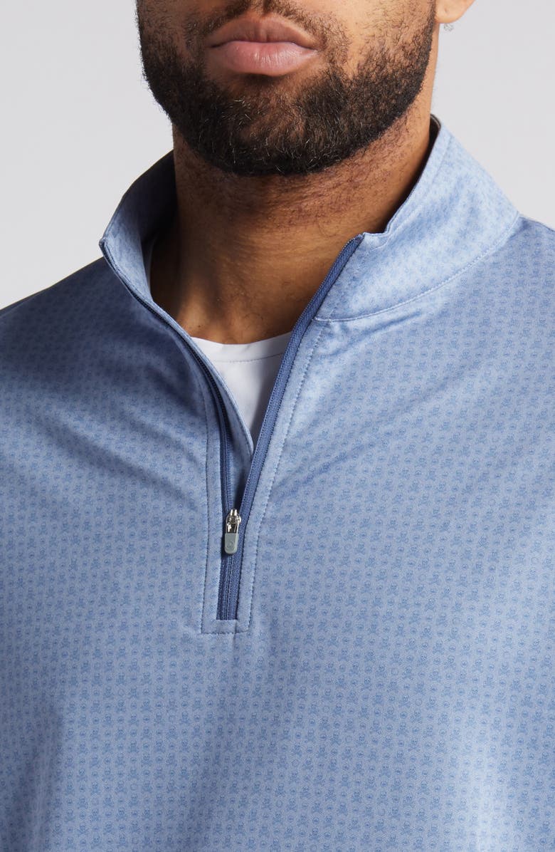 Peter Millar Crown Crafted Perth Skull In One Performance Quarter Zip Pullover, Alternate, color, 