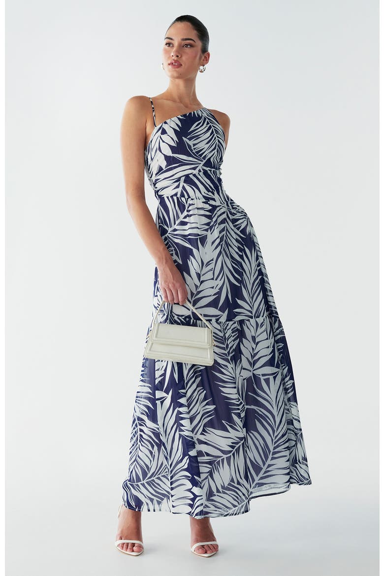 Vincent Maxi Dress, Alternate, color, Navy Palms