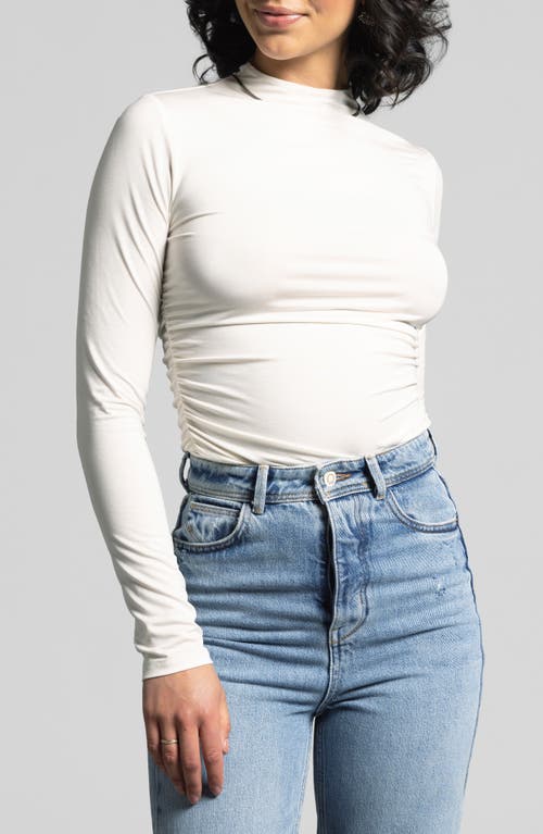 Weekend Los Angeles Rose Ruched Top In Blanc