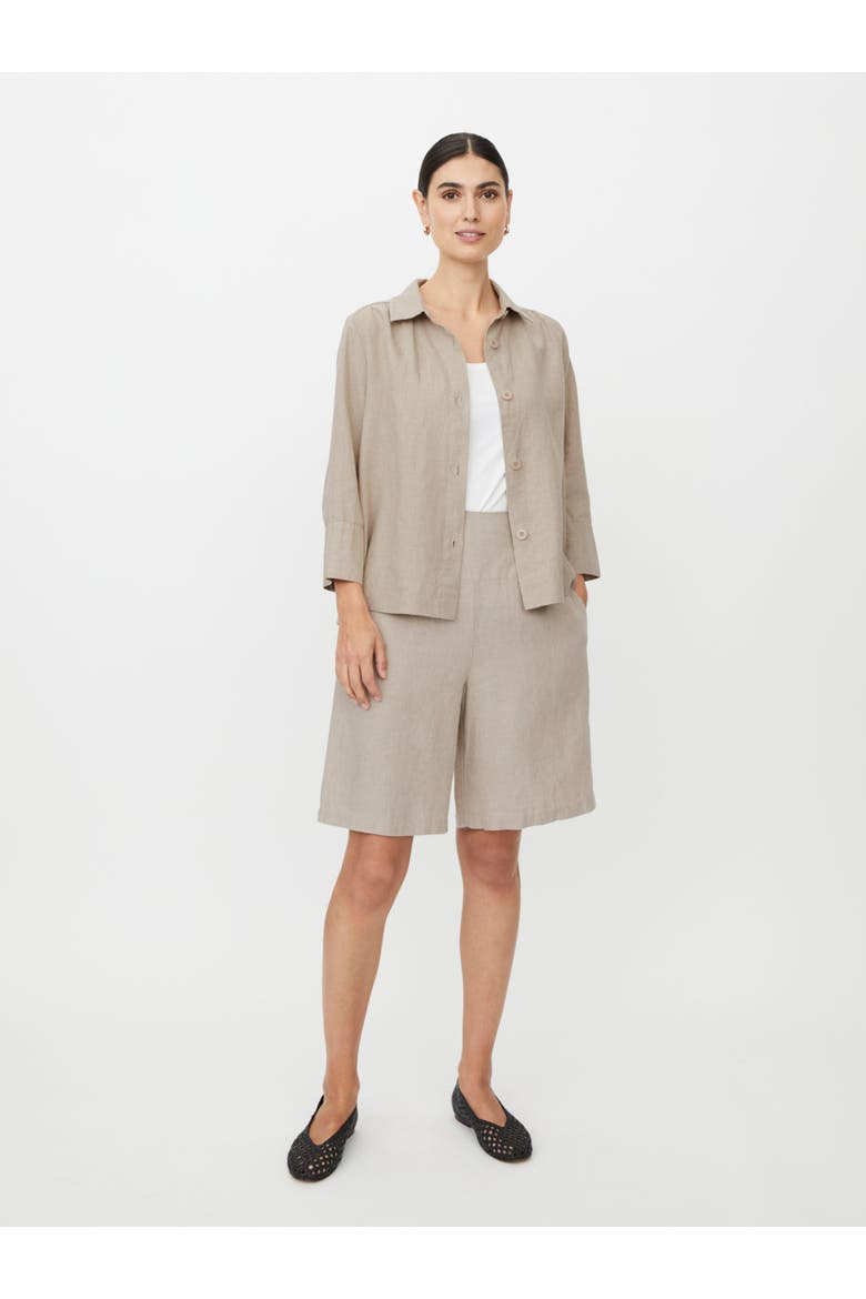 Mapinja Smock Waist Linen Shorts, Alternate, color, Natural
