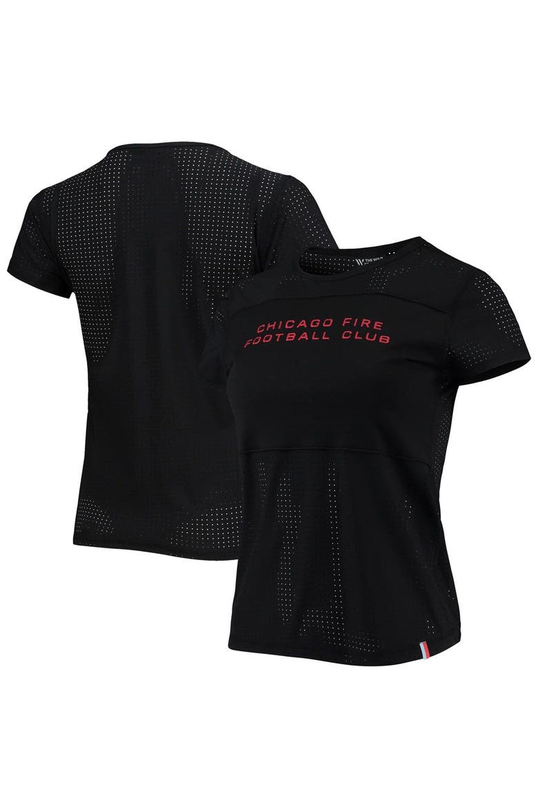 Women's The Wild Collective Black Chicago Fire Mesh T-Shirt, Main, color, Black