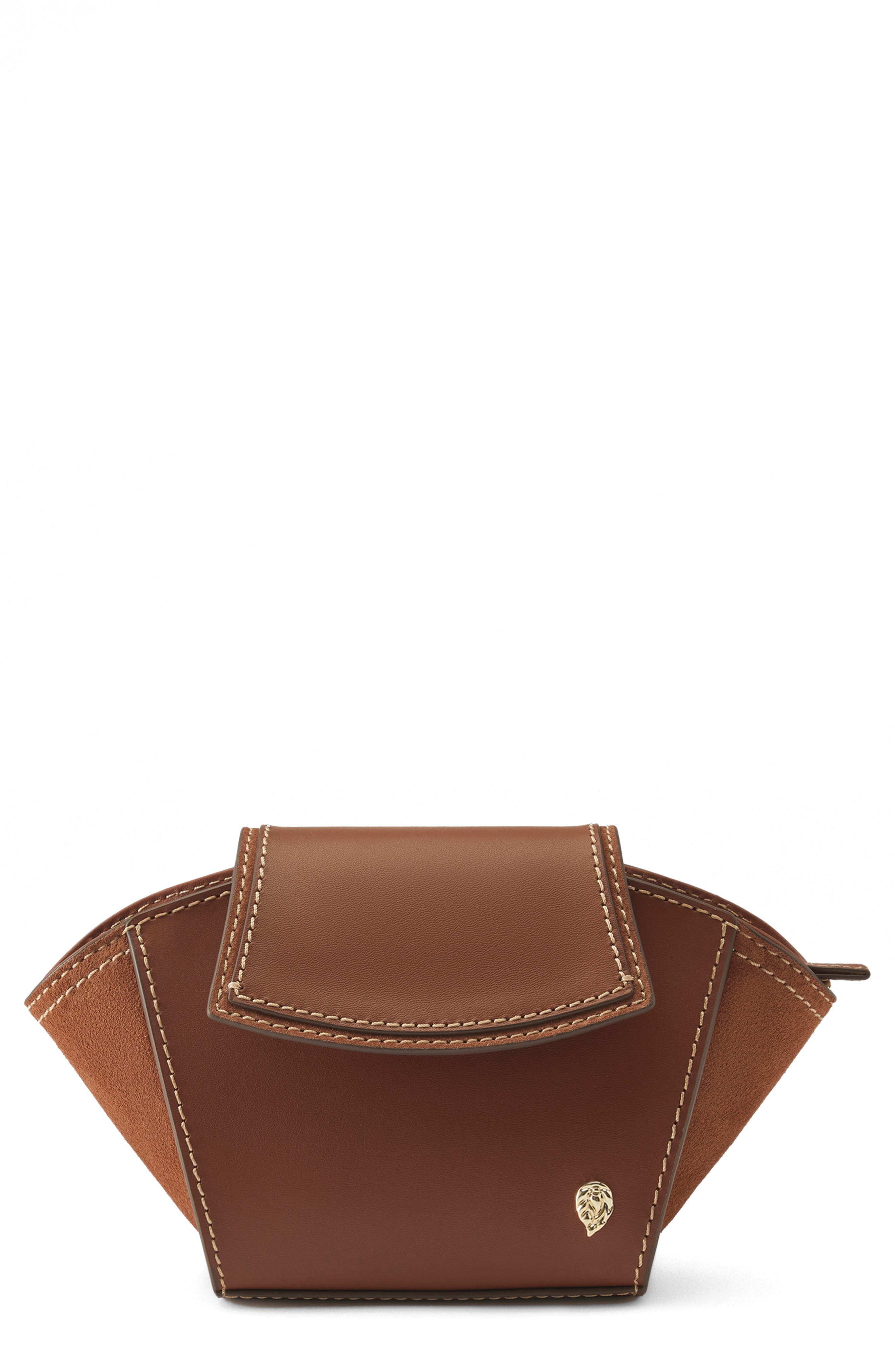 Helen Kaminski Dalida Leather & Suede Crossbody Bag, Main, color, 