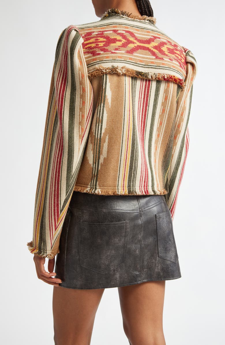 Isabel Marant Étoile Delphina Stripe Wool Blend Jacket, Alternate, color,