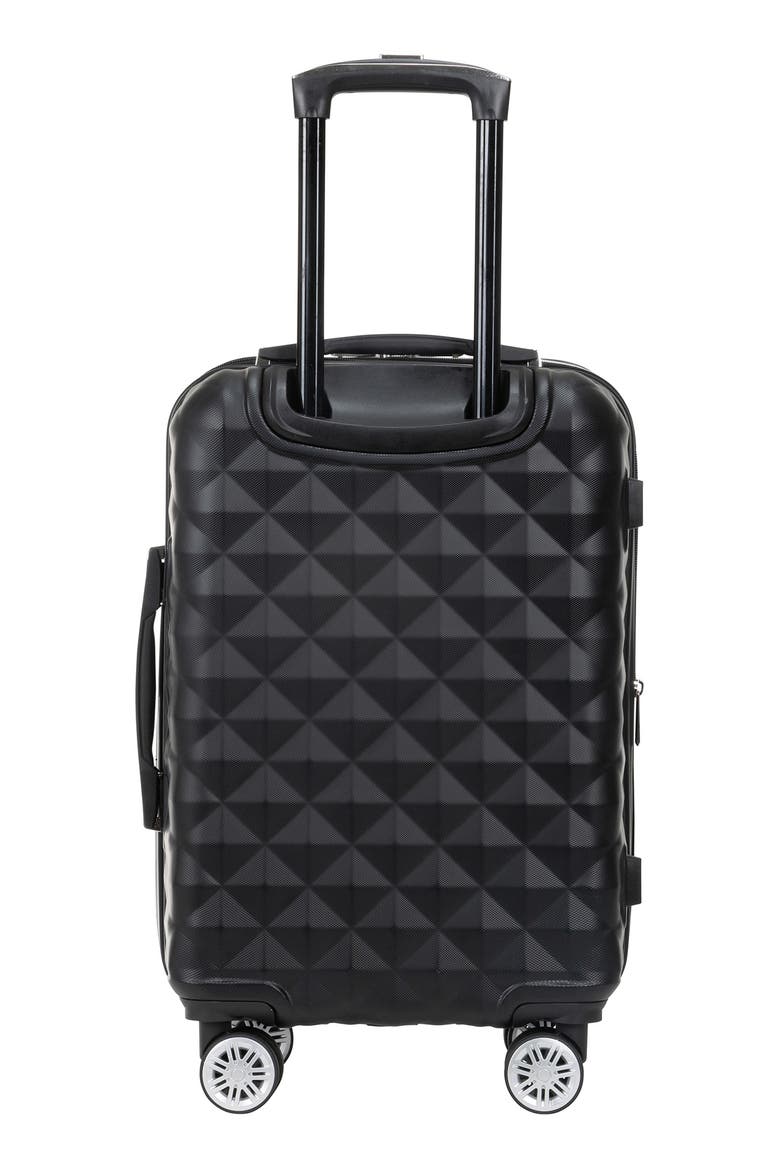 Diamond Tower Hardside Spinner Luggage, Alternate, color, BLACK