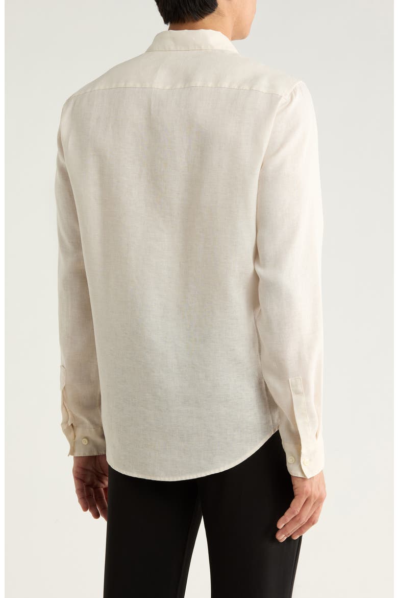 Irving Linen Button-Up Shirt, Alternate, color, IVORY
