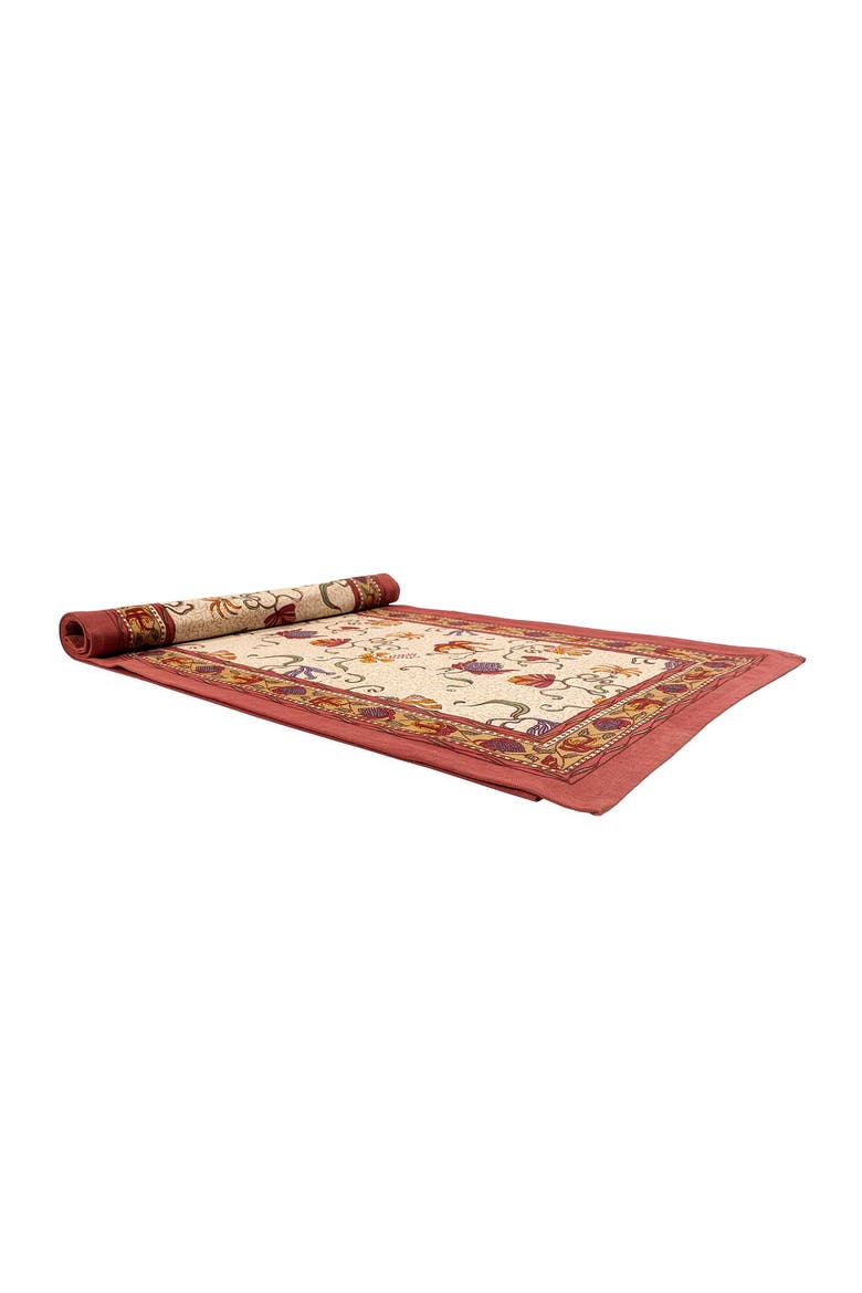Fleur des Indes Runner, Alternate, color, Red/White 16" x 72"