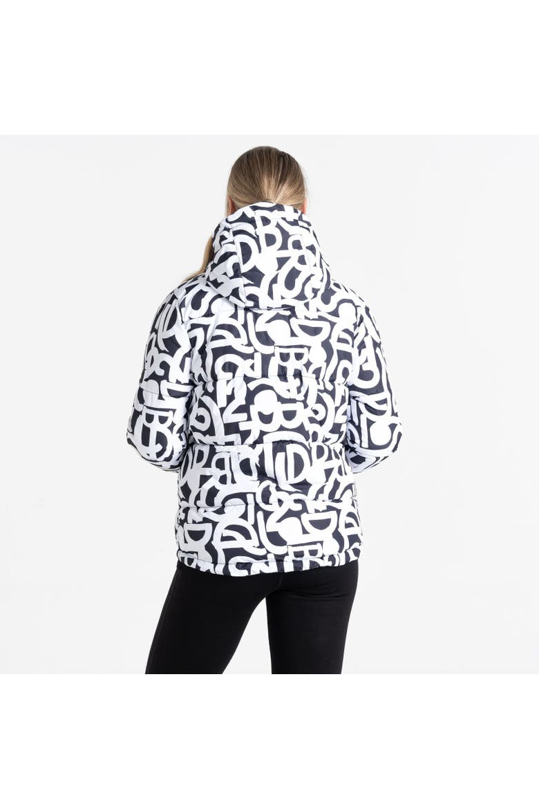Society Graffiti Padded Jacket, Alternate, color, Black and White