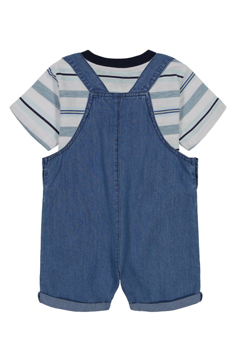 Calvin Klein Stripe T-Shirt & Shortalls Set, Alternate, color, 