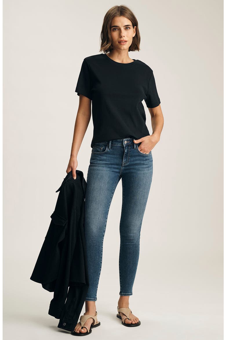 Adriana Mid Rise Skinny Jeans, Alternate, color, MID BRUSHED SUPERSOFT