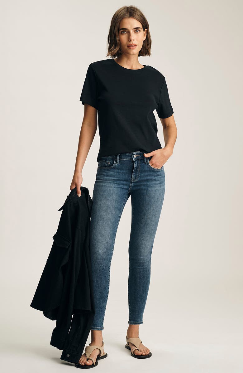 Mavi Jeans Adriana Mid Rise Skinny Jeans, Alternate, color, 