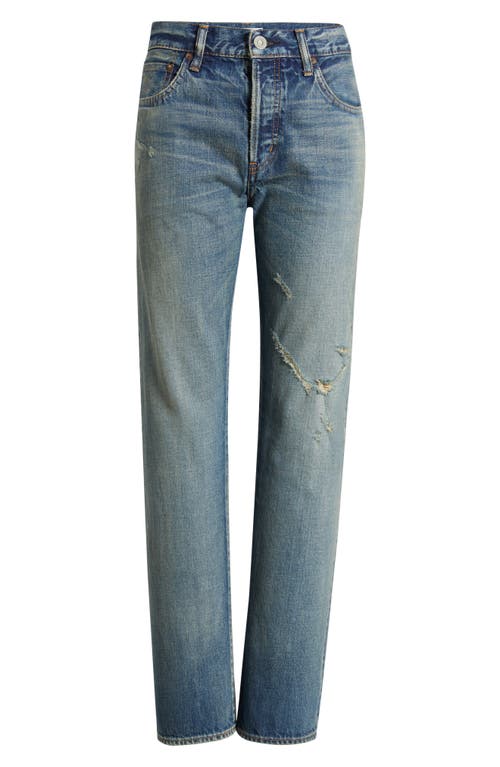 Moussy Vintage Showell Slim Straight Leg Jeans In Blue