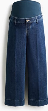 H&M Mama Wide High Waist Ankle Jeans