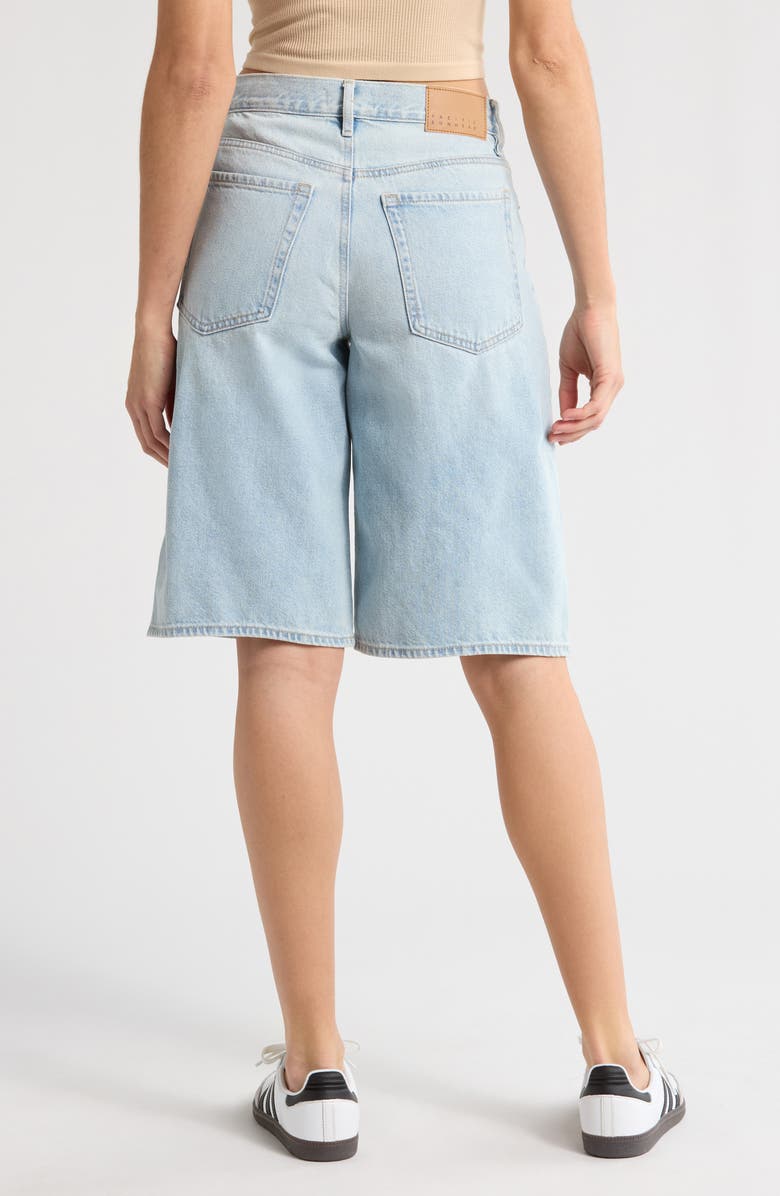 PacSun Sylvie Denim Bermuda Shorts, Alternate, color, Med Wash