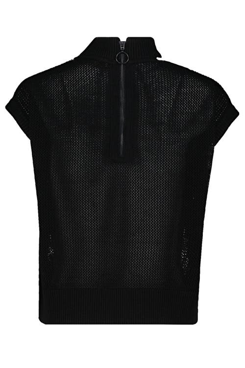 Bishop + Young Alexis Cut-out Knit Sweater In Black In Black