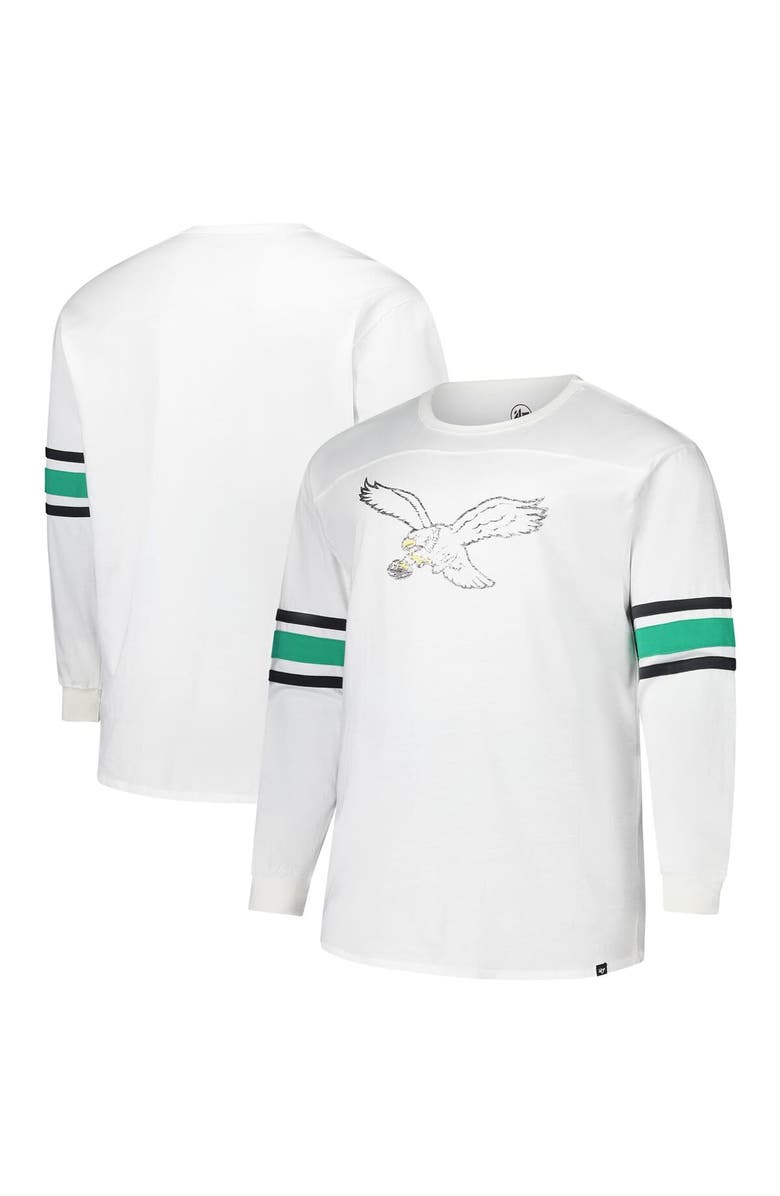 '47 Men's '47 White Philadelphia Eagles Big & Tall Premier Brex Long Sleeve T-Shirt, Alternate, color, White
