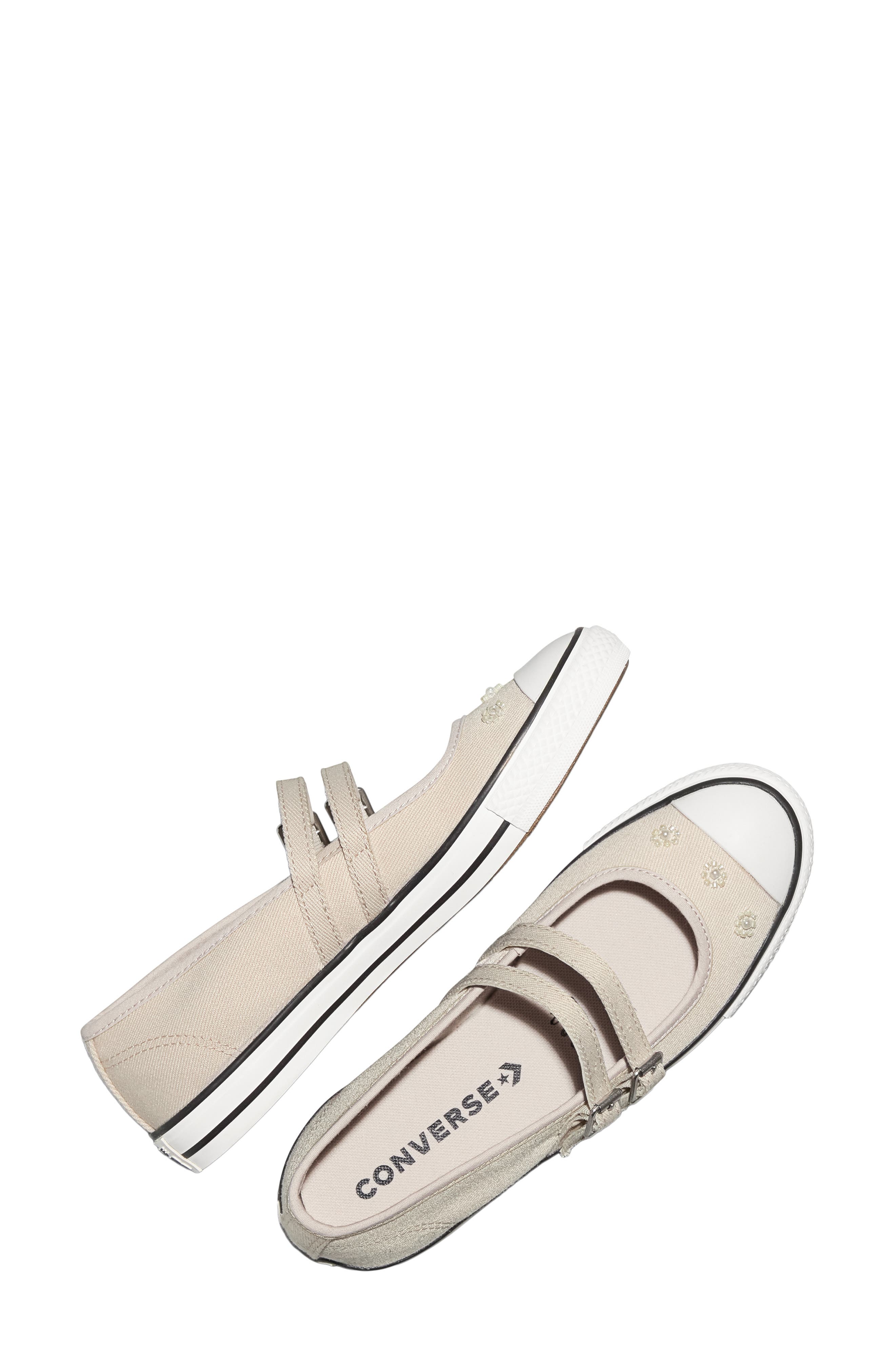 Converse Chuck Taylor<sup>®</sup> All Star<sup>®</sup> Dainty Mary Jane Sneaker, Alternate, color, Classic Ecru/ Egret/ Black