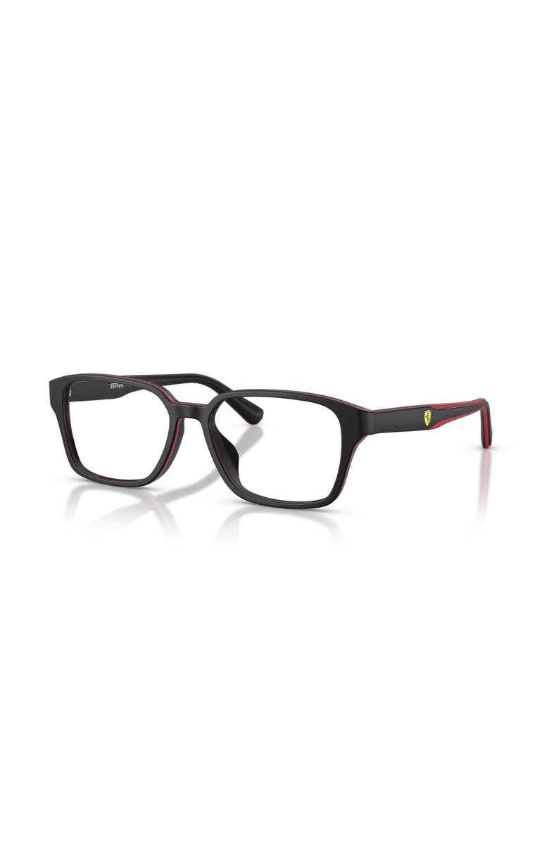 Scuderia Ferrari 54mm Rectangle optical glasses, Main, color, Black/ Red
