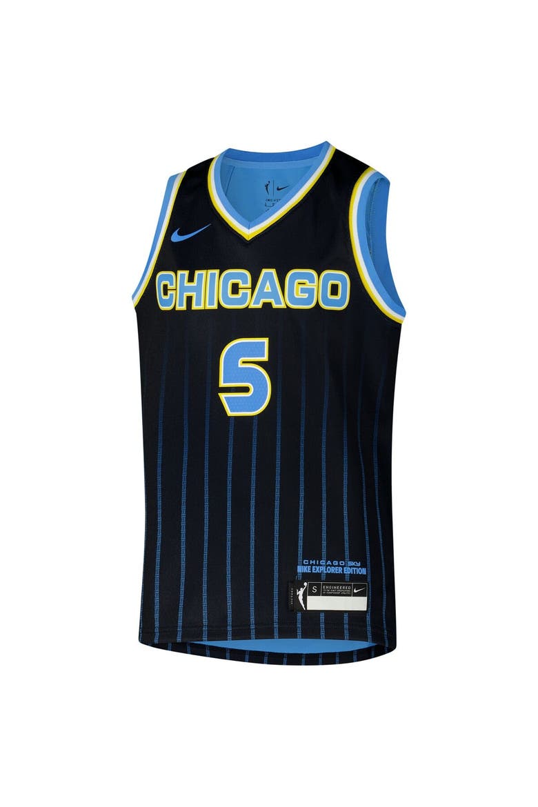 Youth Nike Angel Reese Black Chicago Sky 2024 WNBA Draft Explorer Edition Victory Player Jersey, Alternate, color, Black