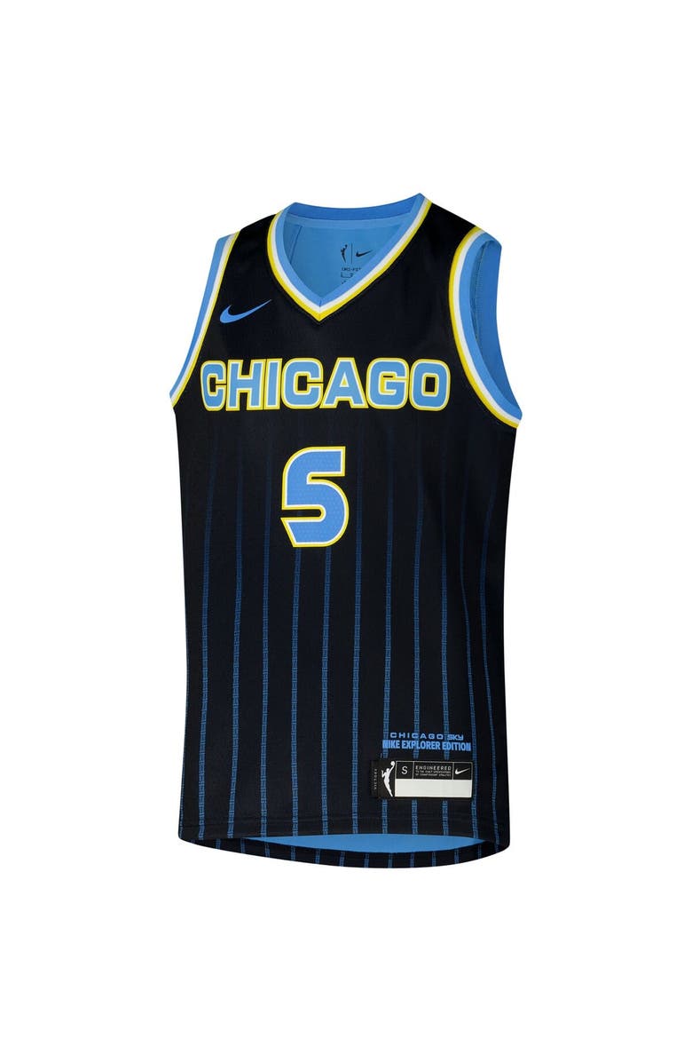 Nike Youth Nike Angel Reese Black Chicago Sky 2024 WNBA Draft Explorer Edition Victory Player Jersey, Alternate, color, Black