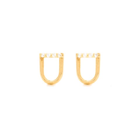 Edge Mini Link Stud Earring