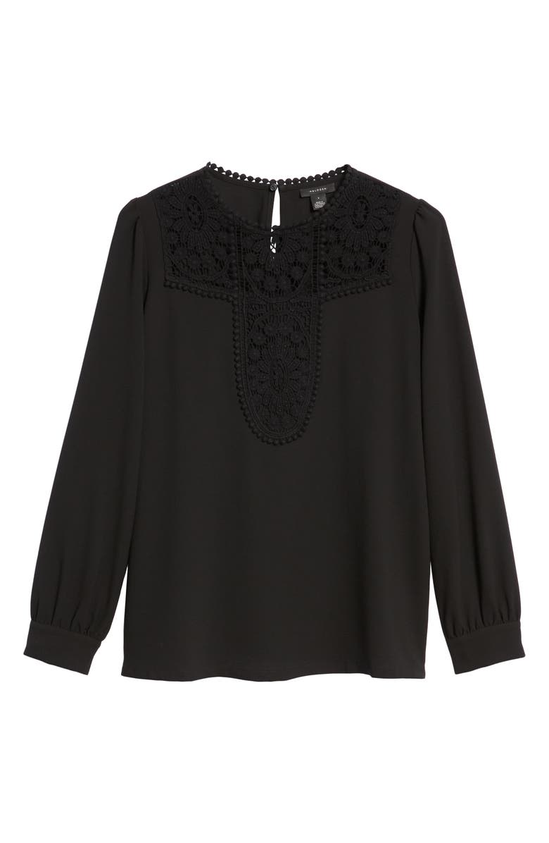 Halogen<sup>®</sup> Lace & Crepe Blouse, Alternate, color, 