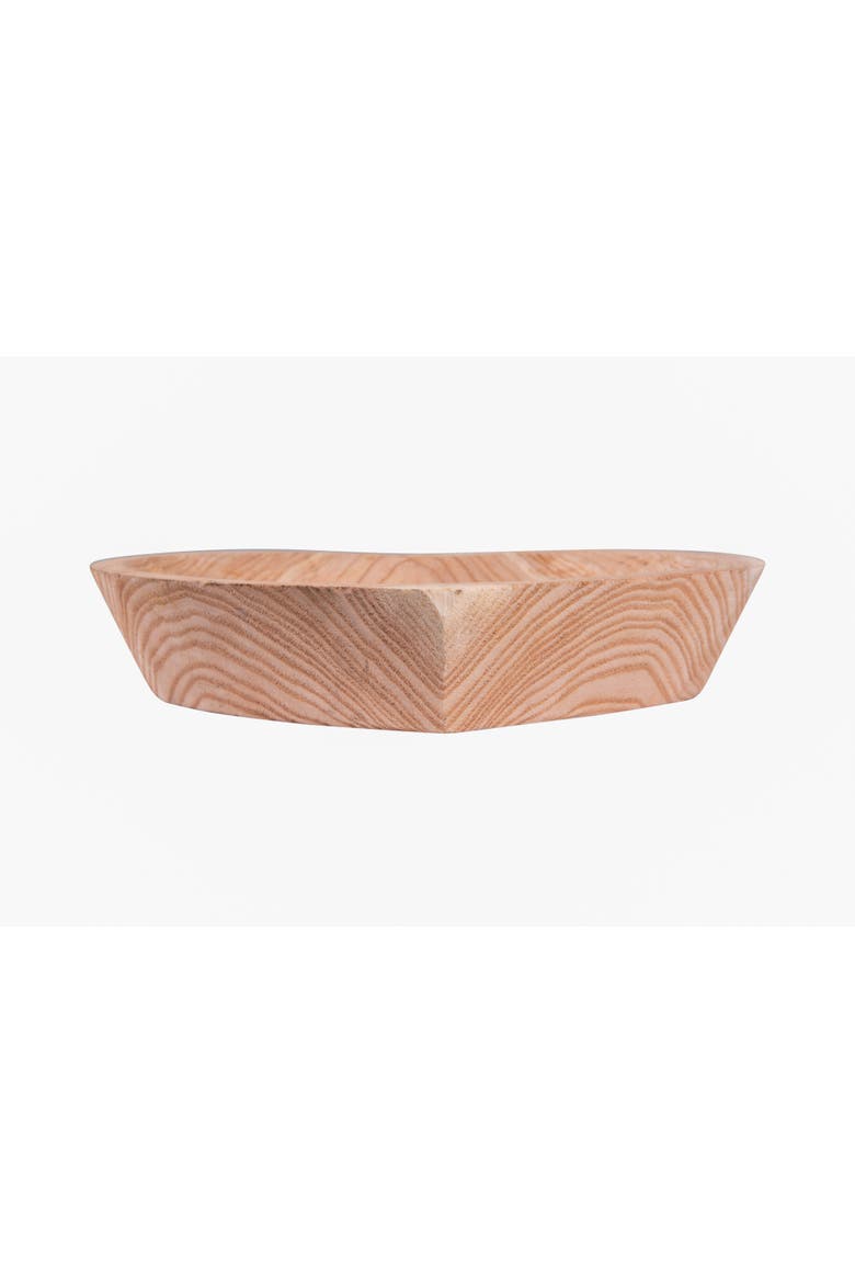 Decorative Chinaberry Wood Heart Shaped Bowl, Alternate, color, Brown
