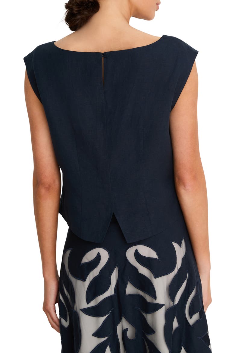 Antibes Mesh Cutout Top, Alternate, color, DARK INDIGO