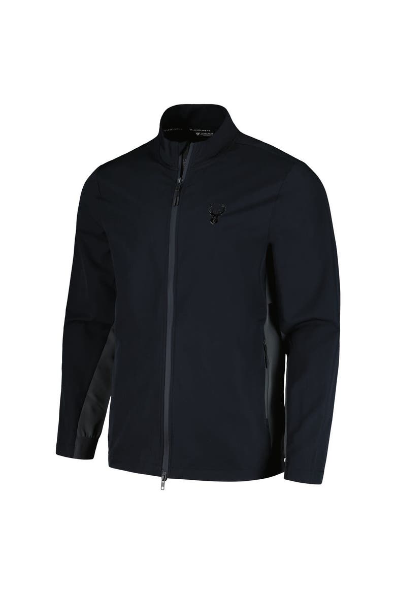 Men's Levelwear  Black Milwaukee Bucks Harrington Full-Zip Jacket, Alternate, color, Black