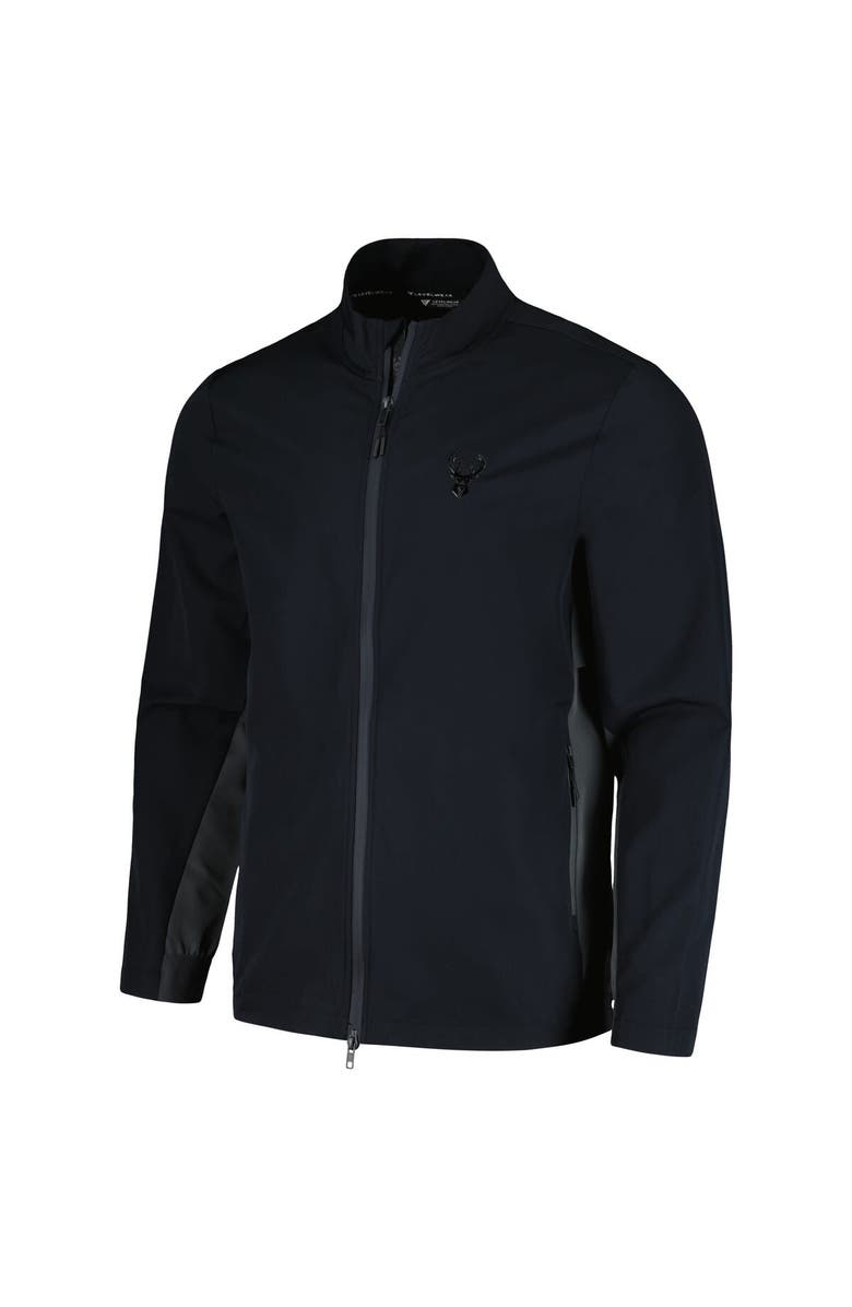 LEVELWEAR Men's Levelwear Black Milwaukee Bucks Harrington Full-Zip Jacket, Alternate, color, Black