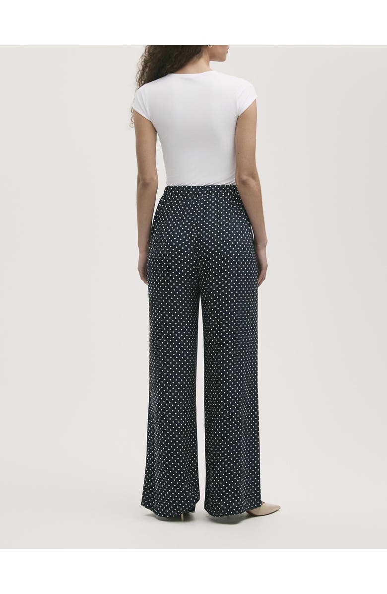 Finery London Nat Viscose Wide Leg Trousers, Alternate, color, Navy Spot