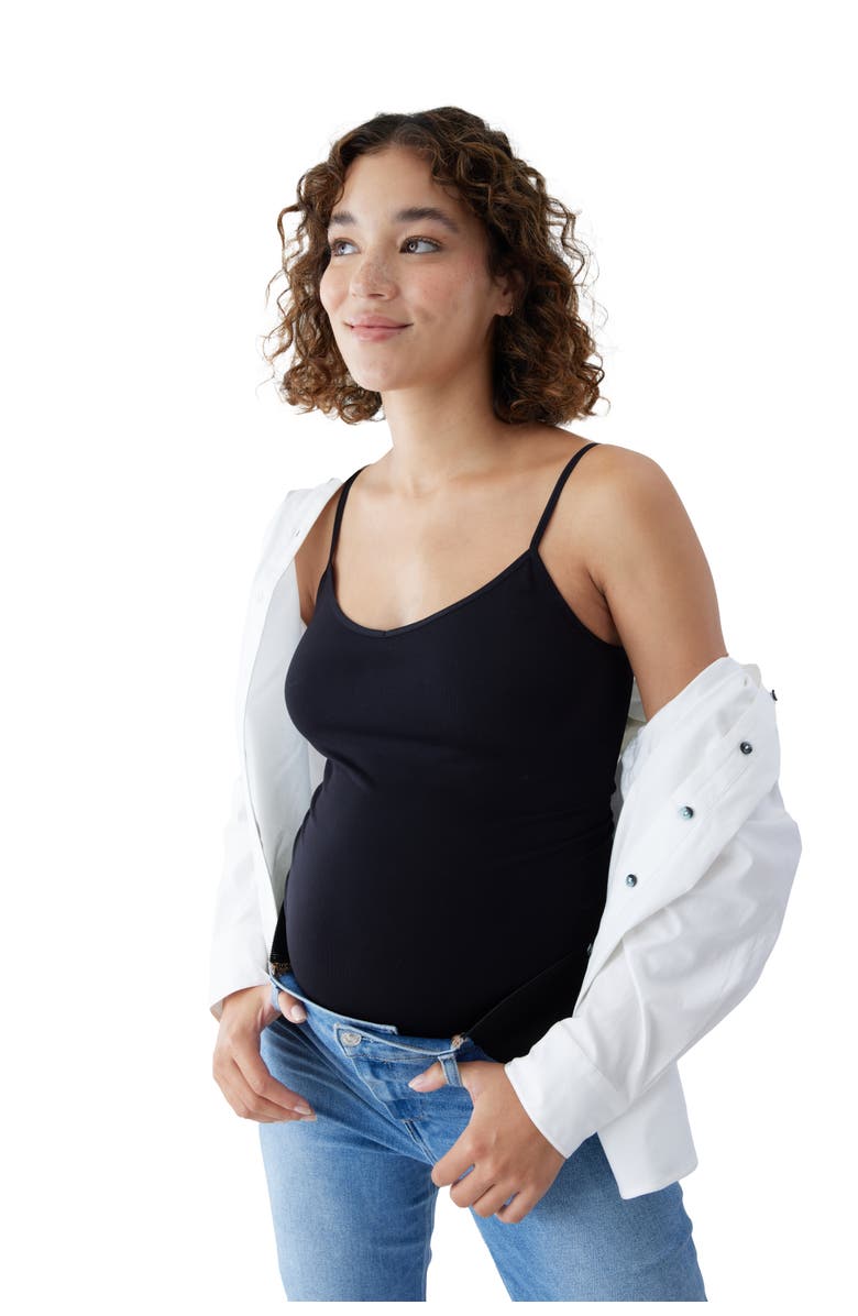 Ingrid & Isabel The Cool + Calm Cooling Seamless Maternity Cami, Main, color, Black