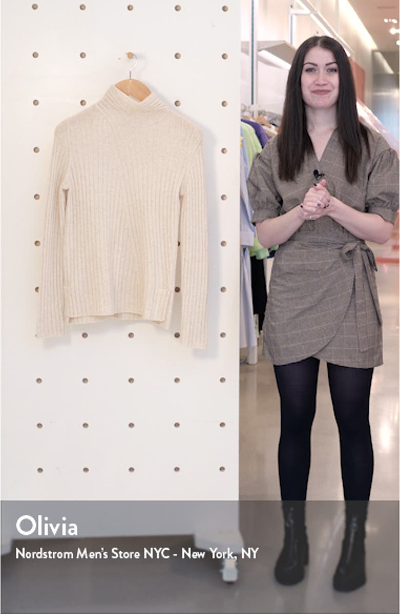 Twist Neck Wool & Cashmere Turtleneck Sweater, sales video thumbnail