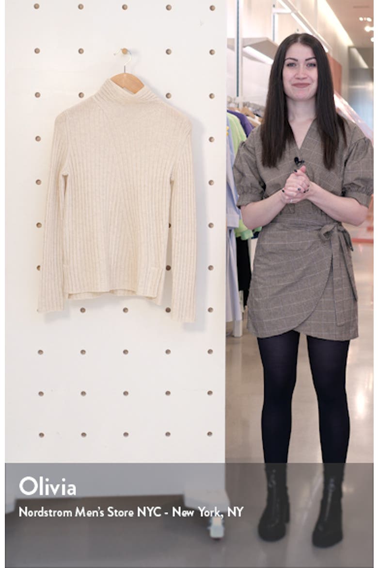 Twist Neck Wool & Cashmere Turtleneck Sweater video