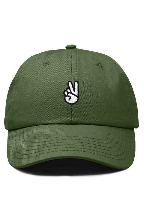 Peace Sign Embroidered Dad Hat